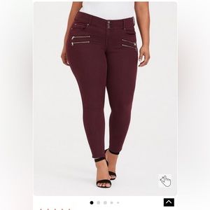 Torrid Super Stretch Burgundy Jegging